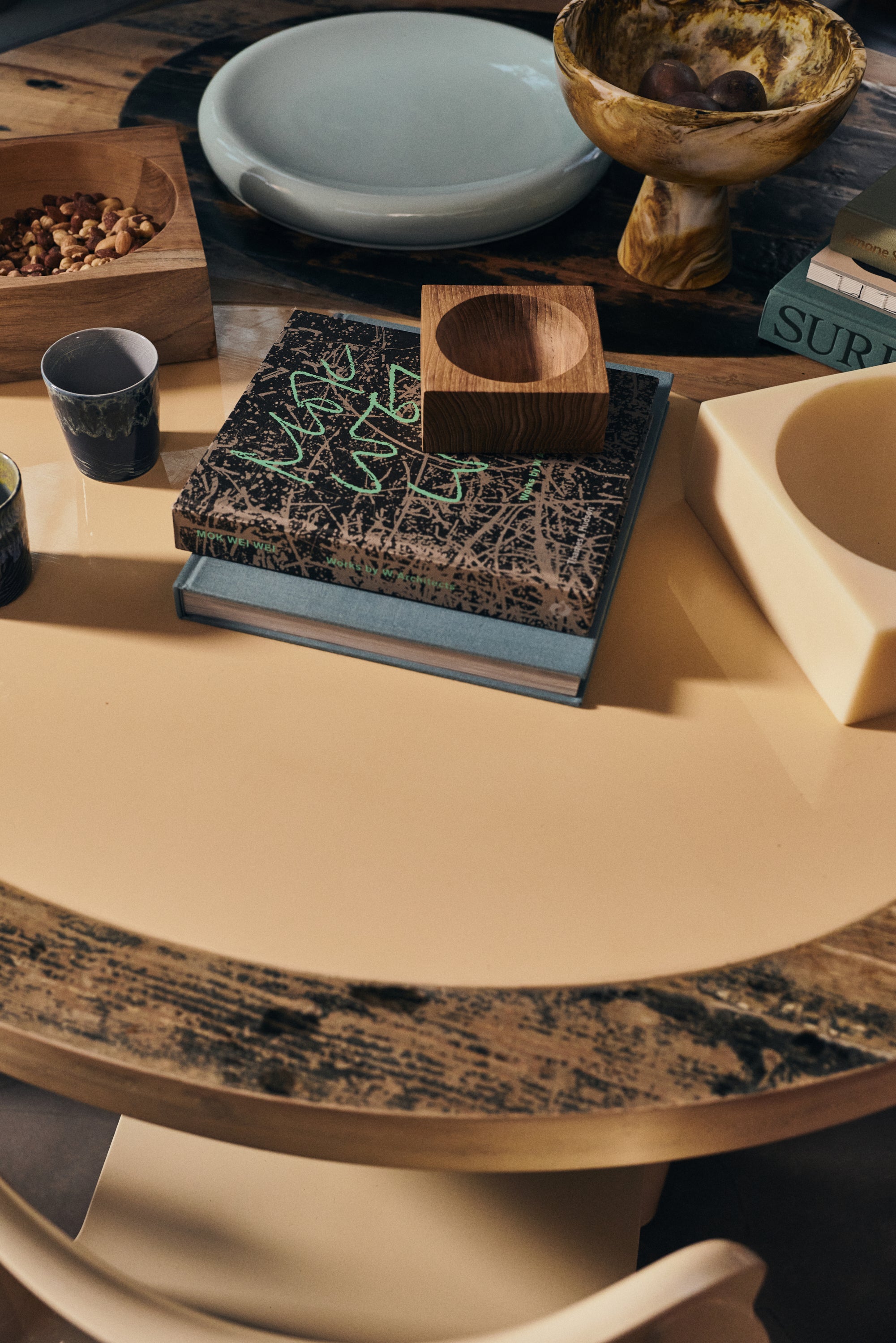 HKliving Teak Cube Schaal - Small