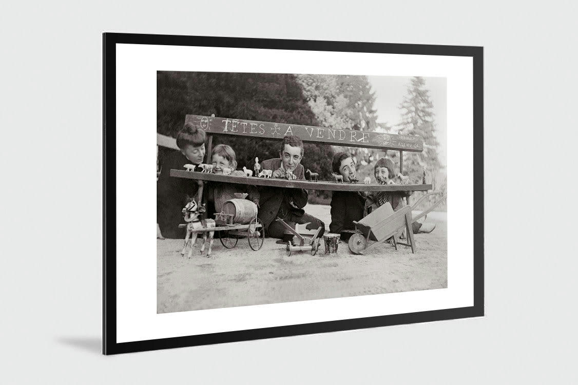 ENFANCE - Photo ancienne noir et blanc enfance n°19 alu 40x60cm