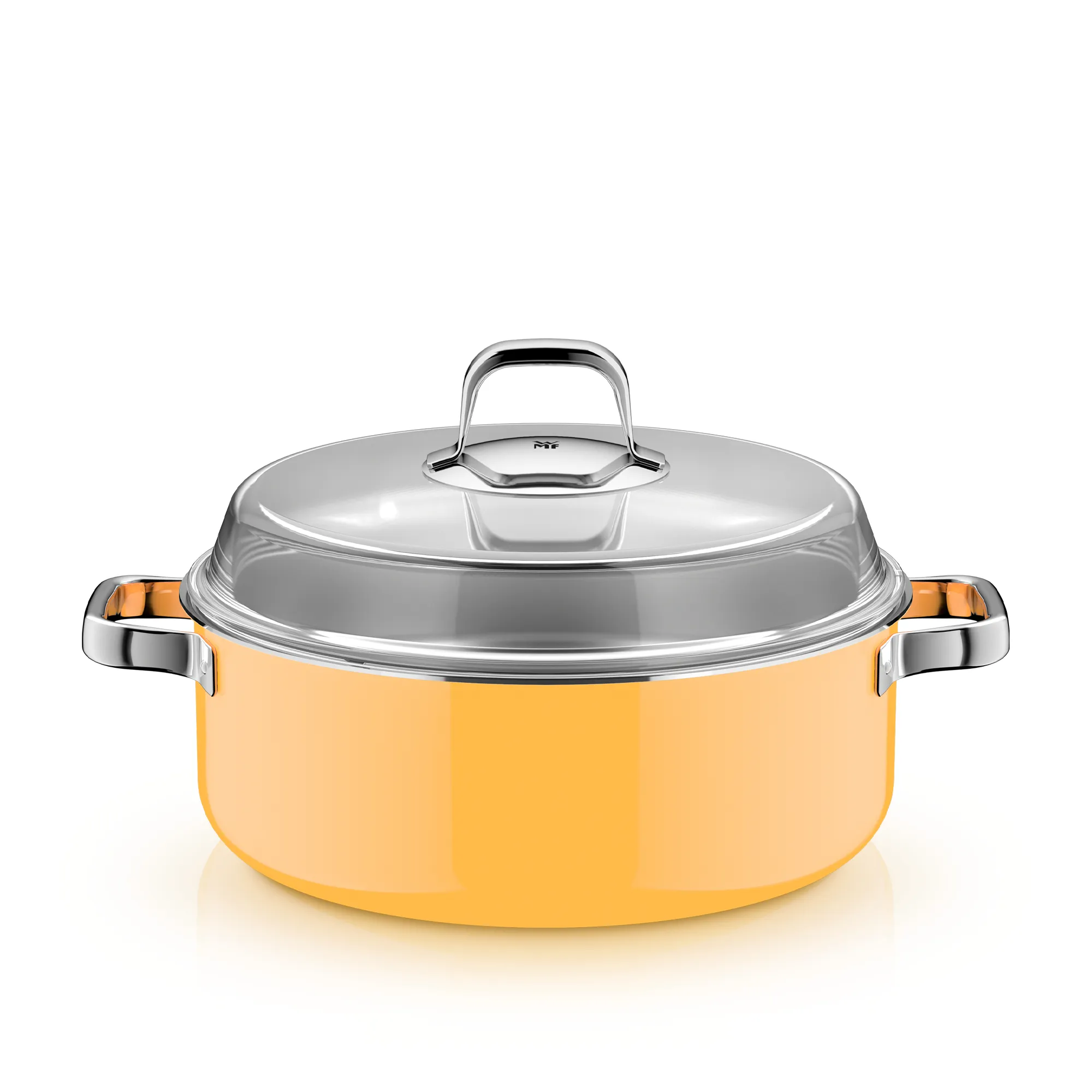 Fusiontec Mineral Pro, Round Roaster With Lid, 28 cm, Mango Yellow