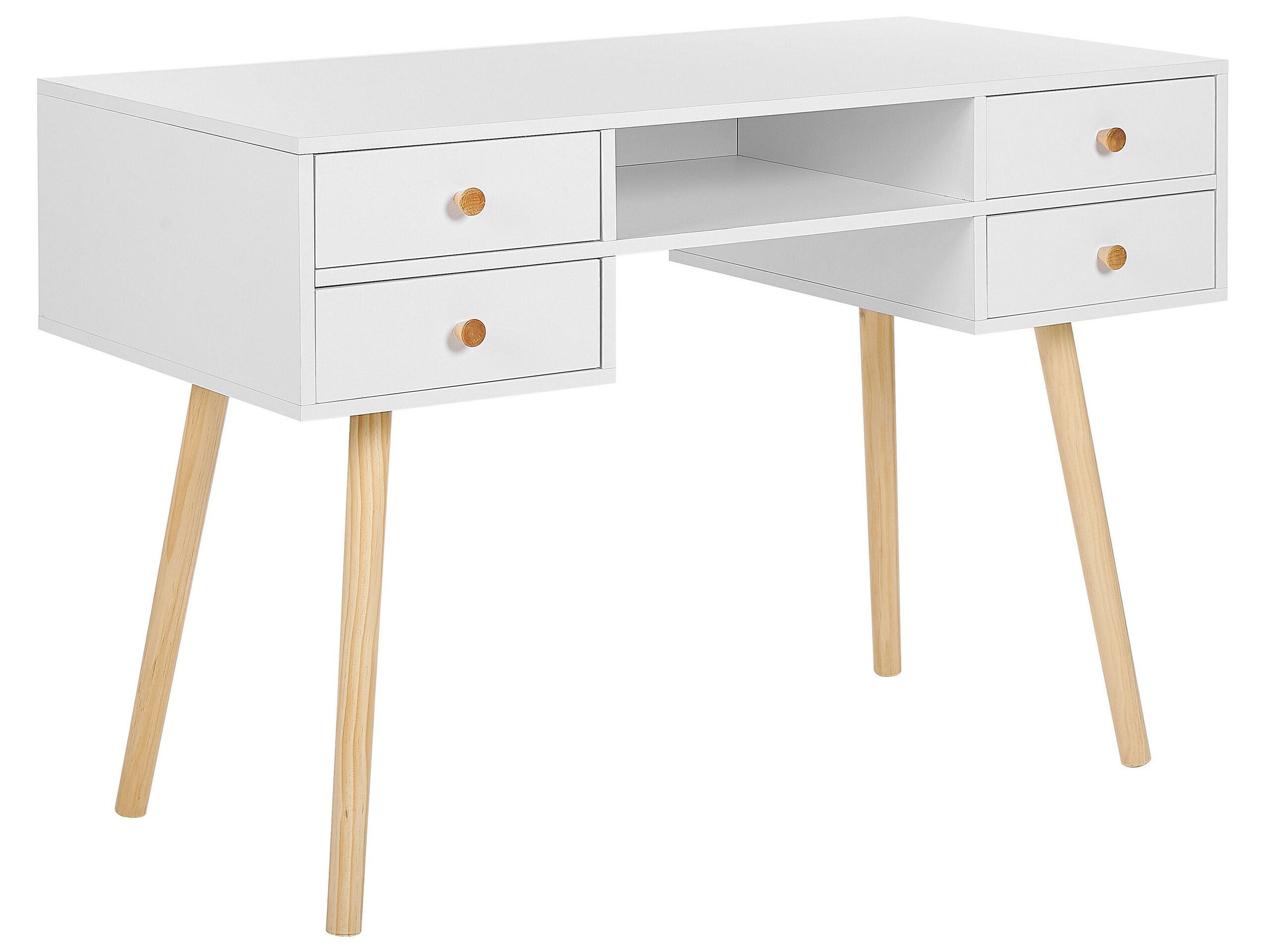 Biurko z szufladami 110x55 białe