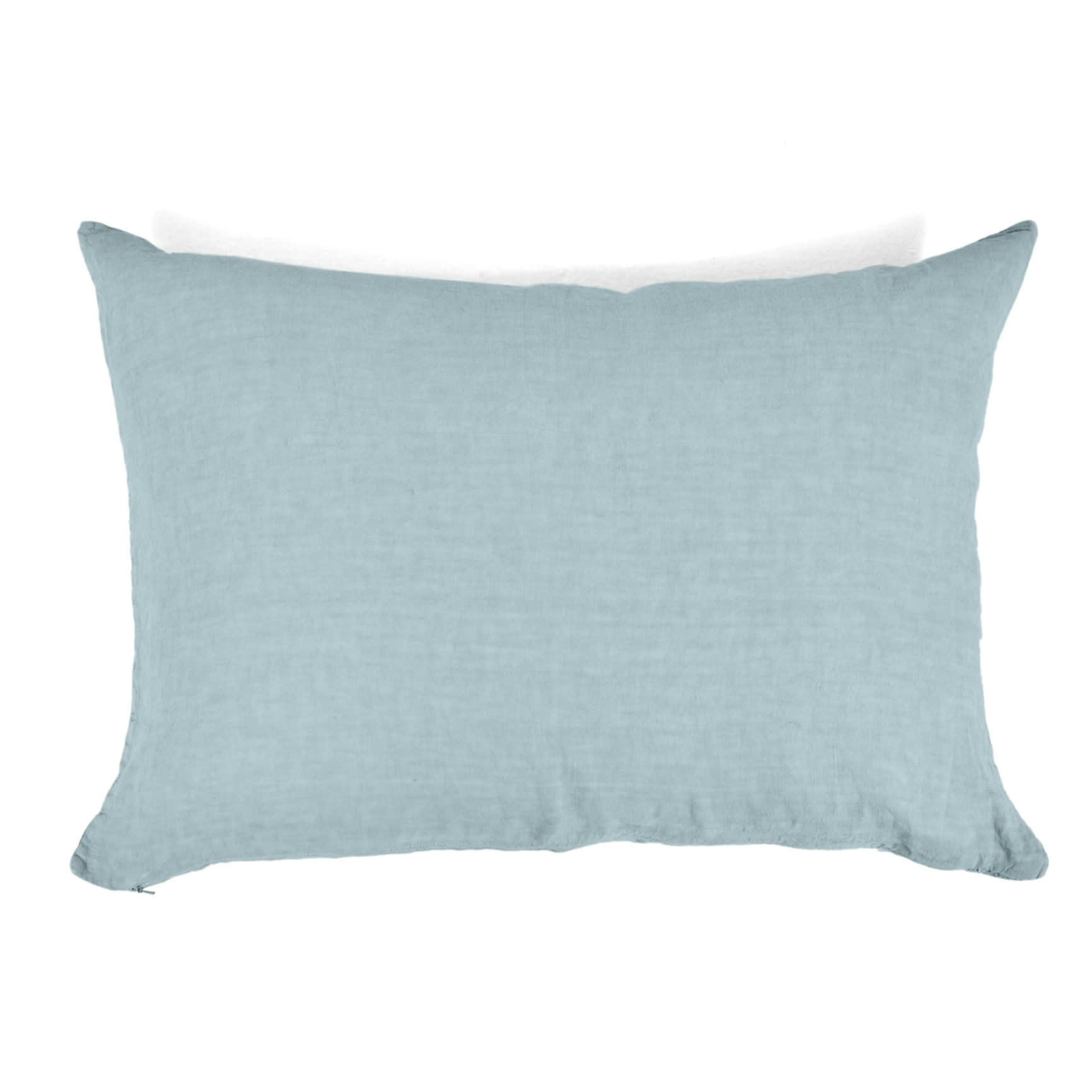 BASES DE LA LITERIE - Taie d'oreiller en lin pur lavé Vert D'eau 45x95
