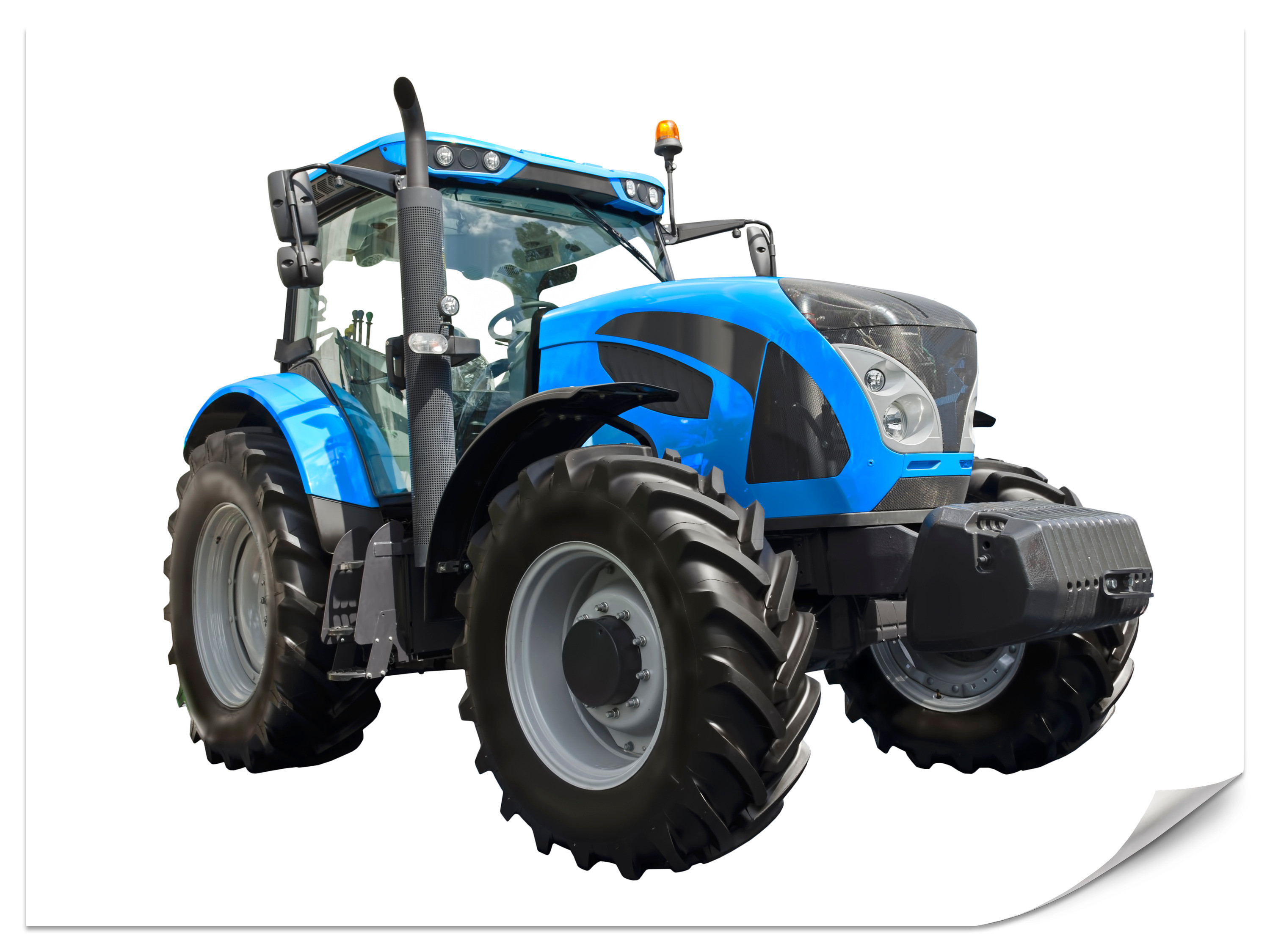 Fototapeta Niebieski traktor 100x70cm