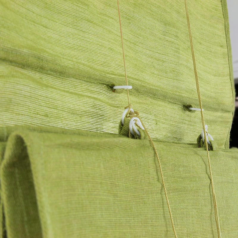 TRIBU - Store voilage en jute et coton vert mousse 60x200