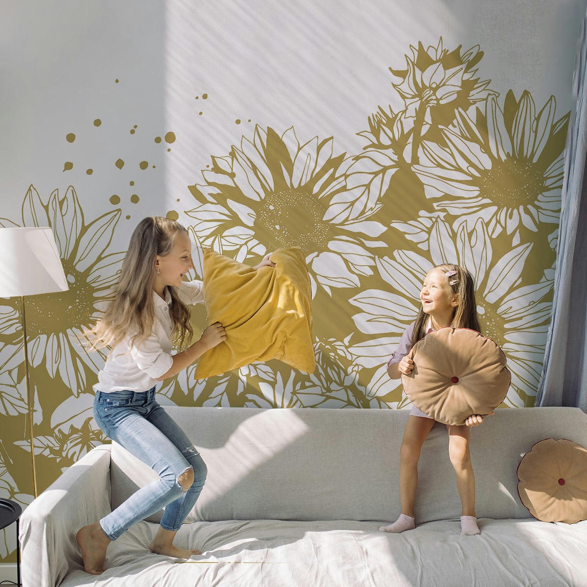 - Papier peint panoramique tournesol 170 x 250 cm