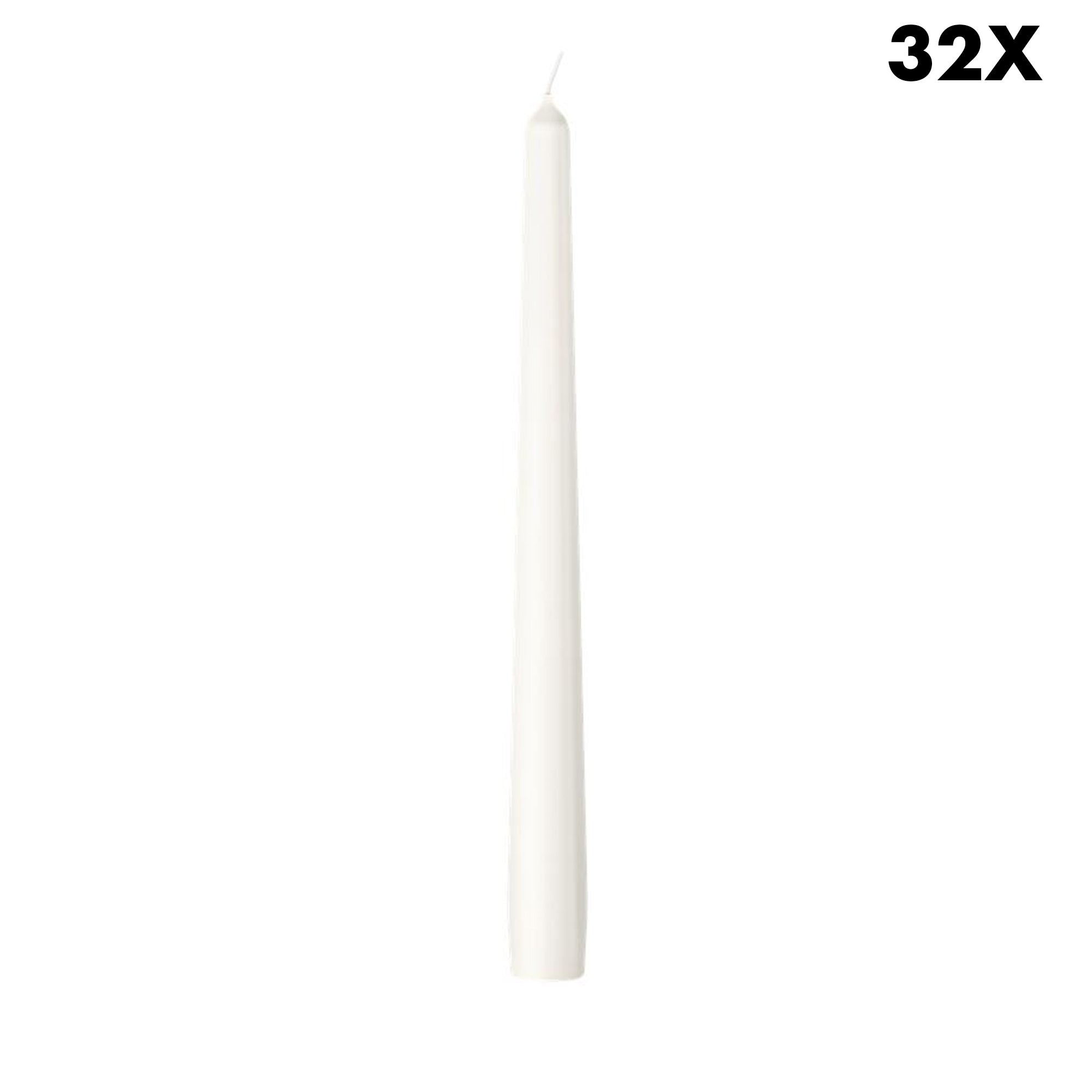Bolsius gladde dinerkaarsen - wit - 24,5 cm