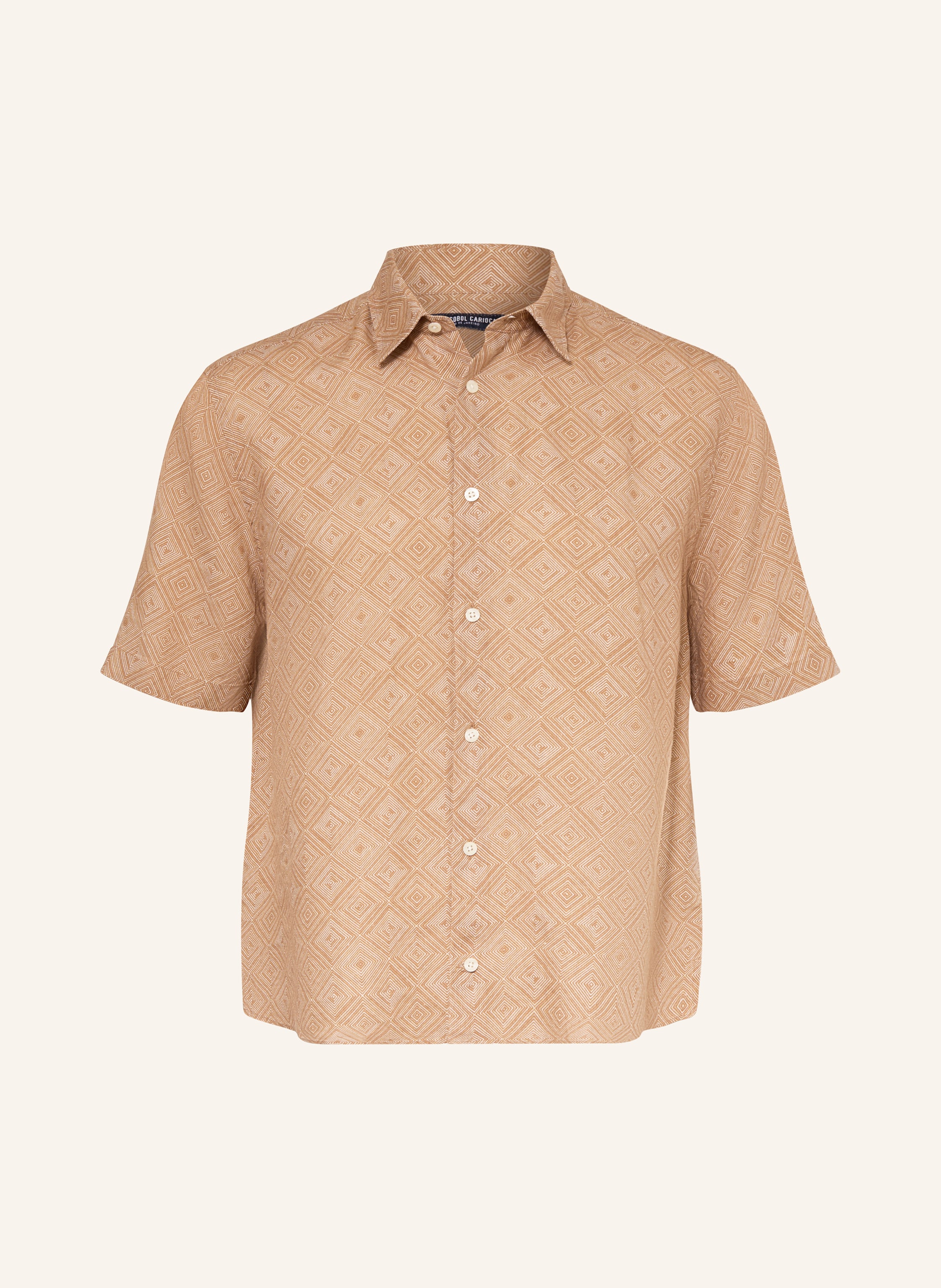 FRESCOBOL CARIOCA Kurzarm-Hemd CASTRO Relaxed Fit aus Leinen