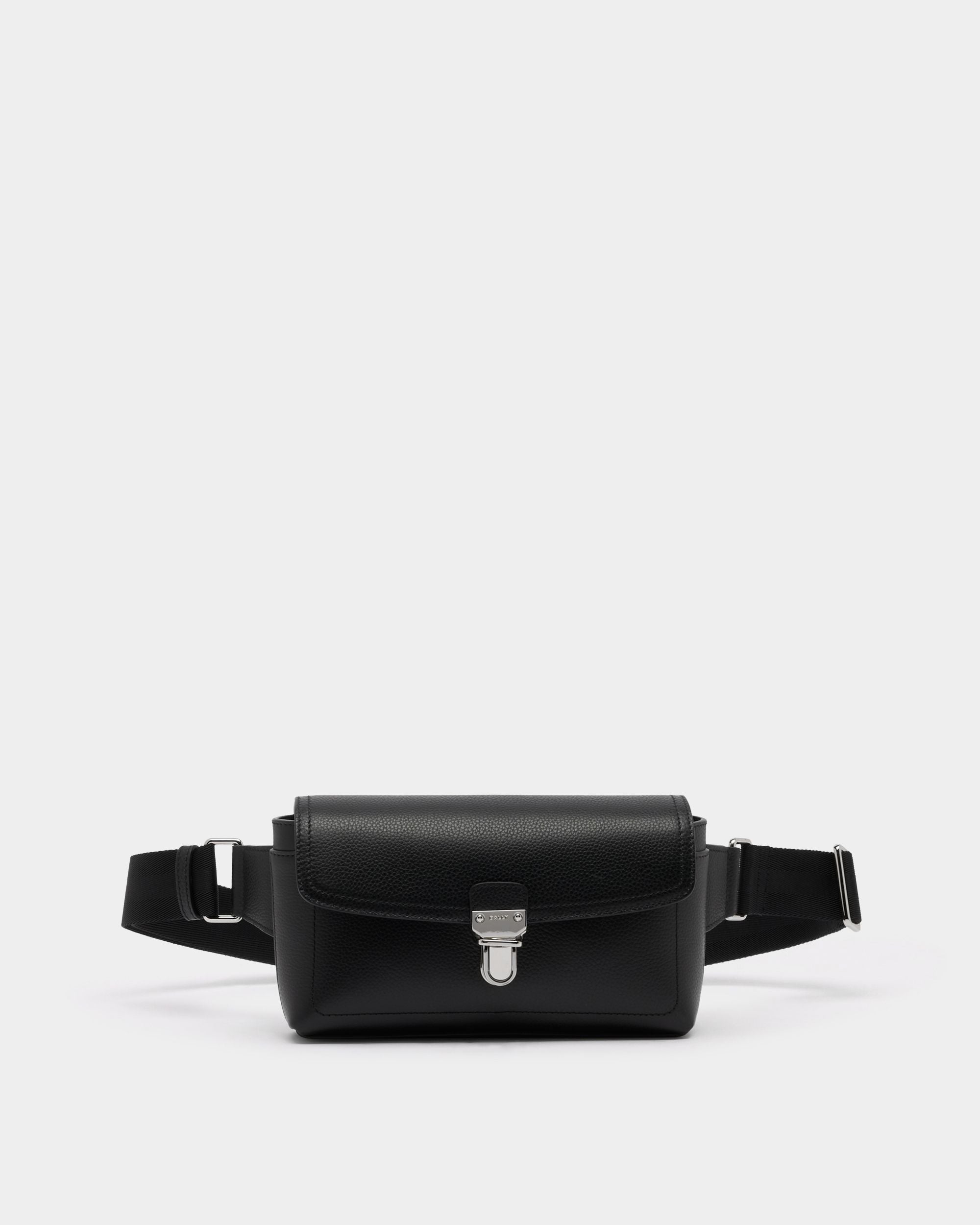 Capitol Gürteltasche Aus Genarbtem Schwarzem Leder
