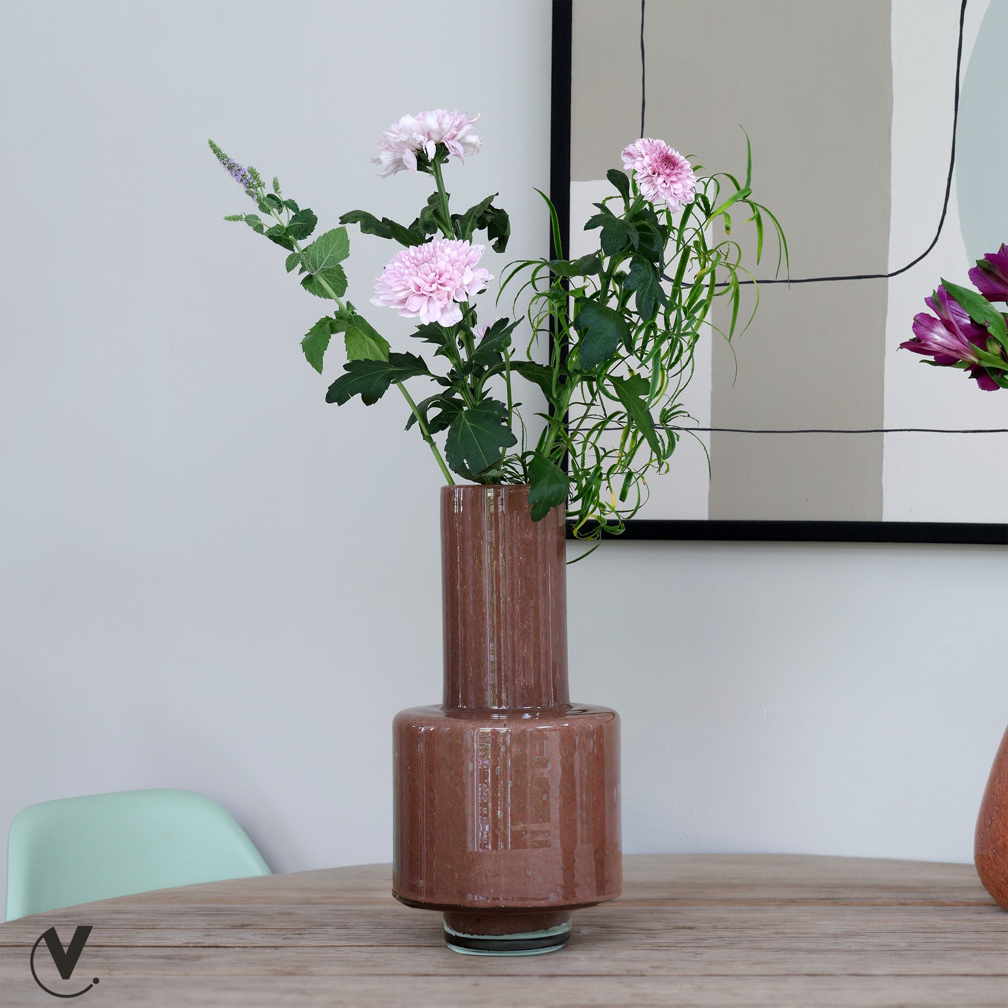 Vase The World Volta Elite brown Ø19 x H36 cm