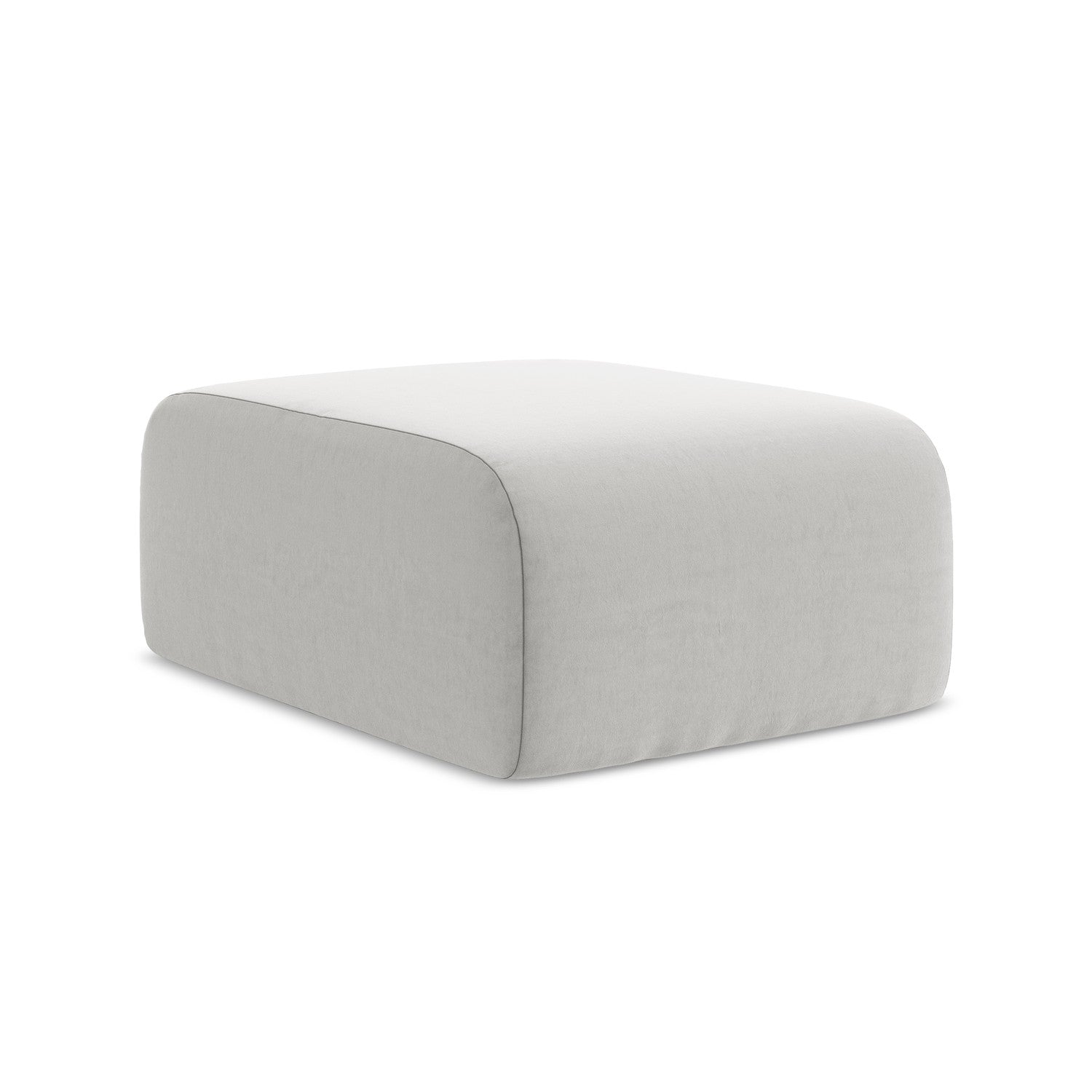 LaMiaSofa Poef Cervo - velours - zilver - 72x94x42