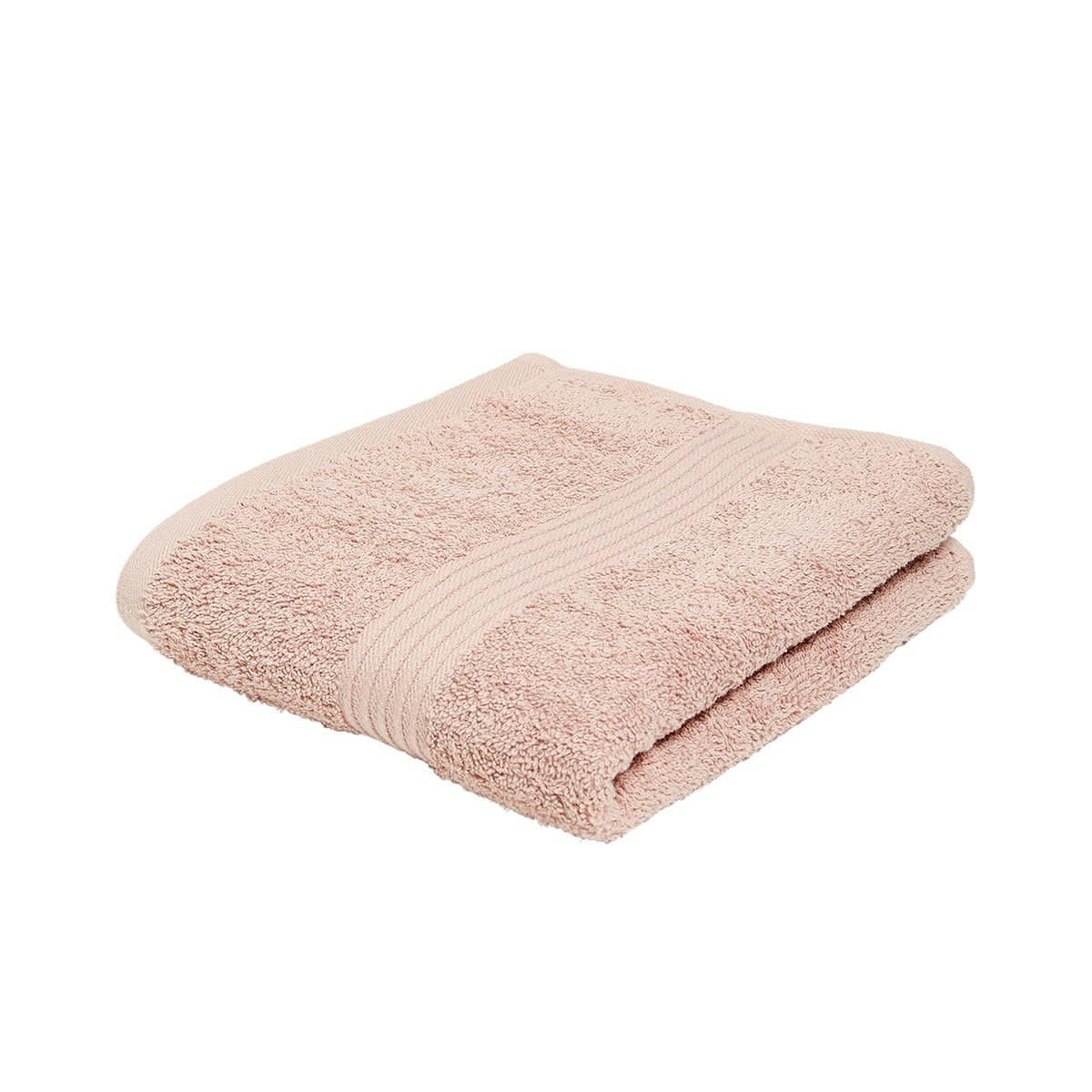 MEVAK BAÑO - Serviette de bain uni en coton rose 50x90