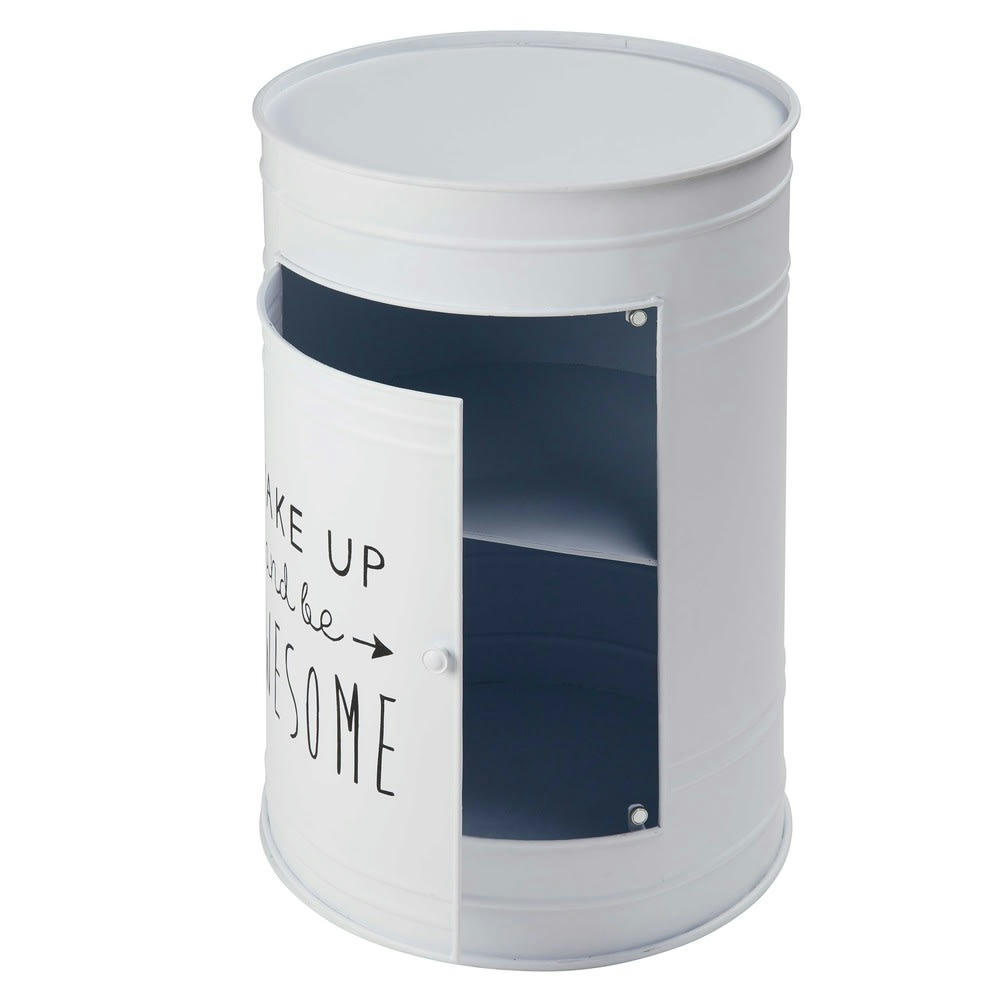 Harlem - Chevet 1 porte en métal blanc