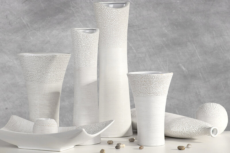 Świecznik ceramiczny 2 9x9x3 kremowy 3