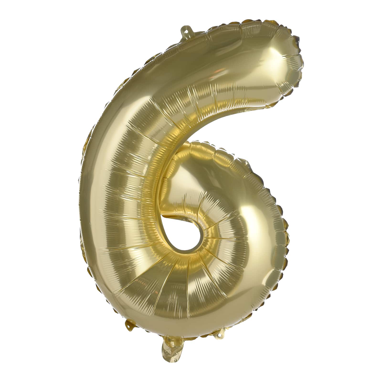 XL-Folienballon Nummer 6 Gold,H 700 mm