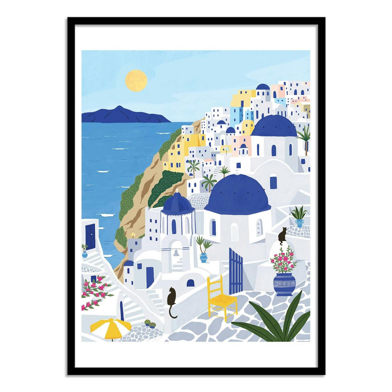 MAJA TOMLJANOVIC - SANTORINI - MAJA TOMLJANOVIC - Affiche d'art 50 x 70 cm