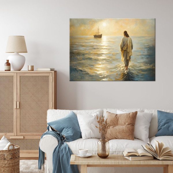 Feeby Obraz religijny, Jezus Chodzący po wodzie 60x40