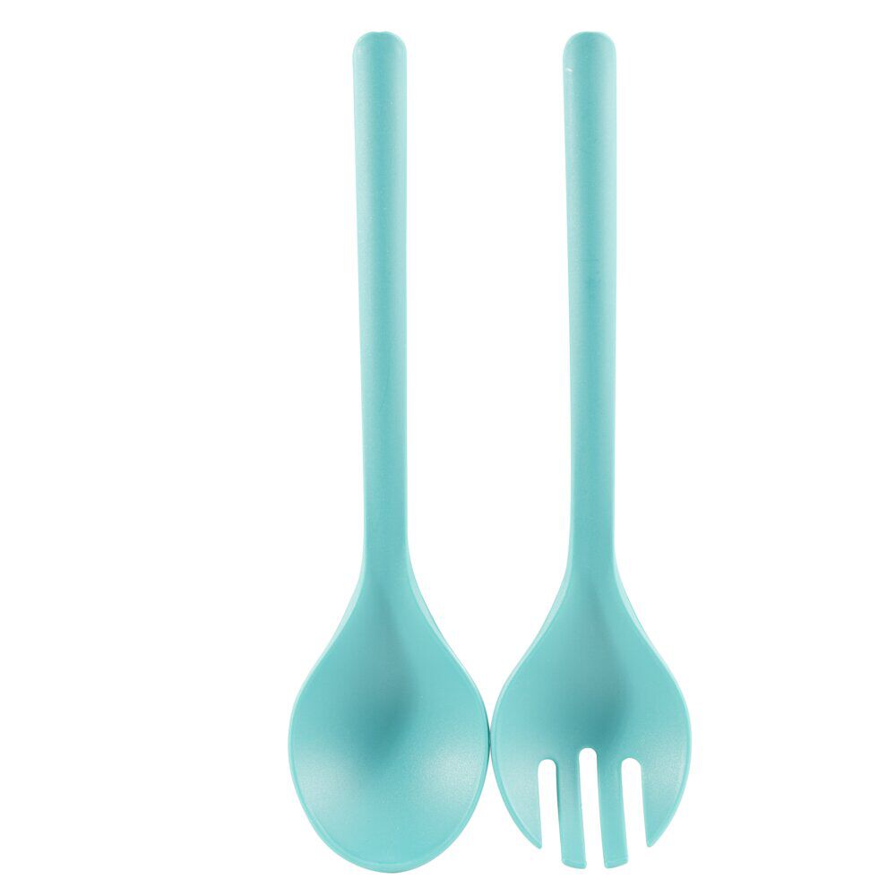Couverts à salade x2 plastique vert céladon L26,5cm