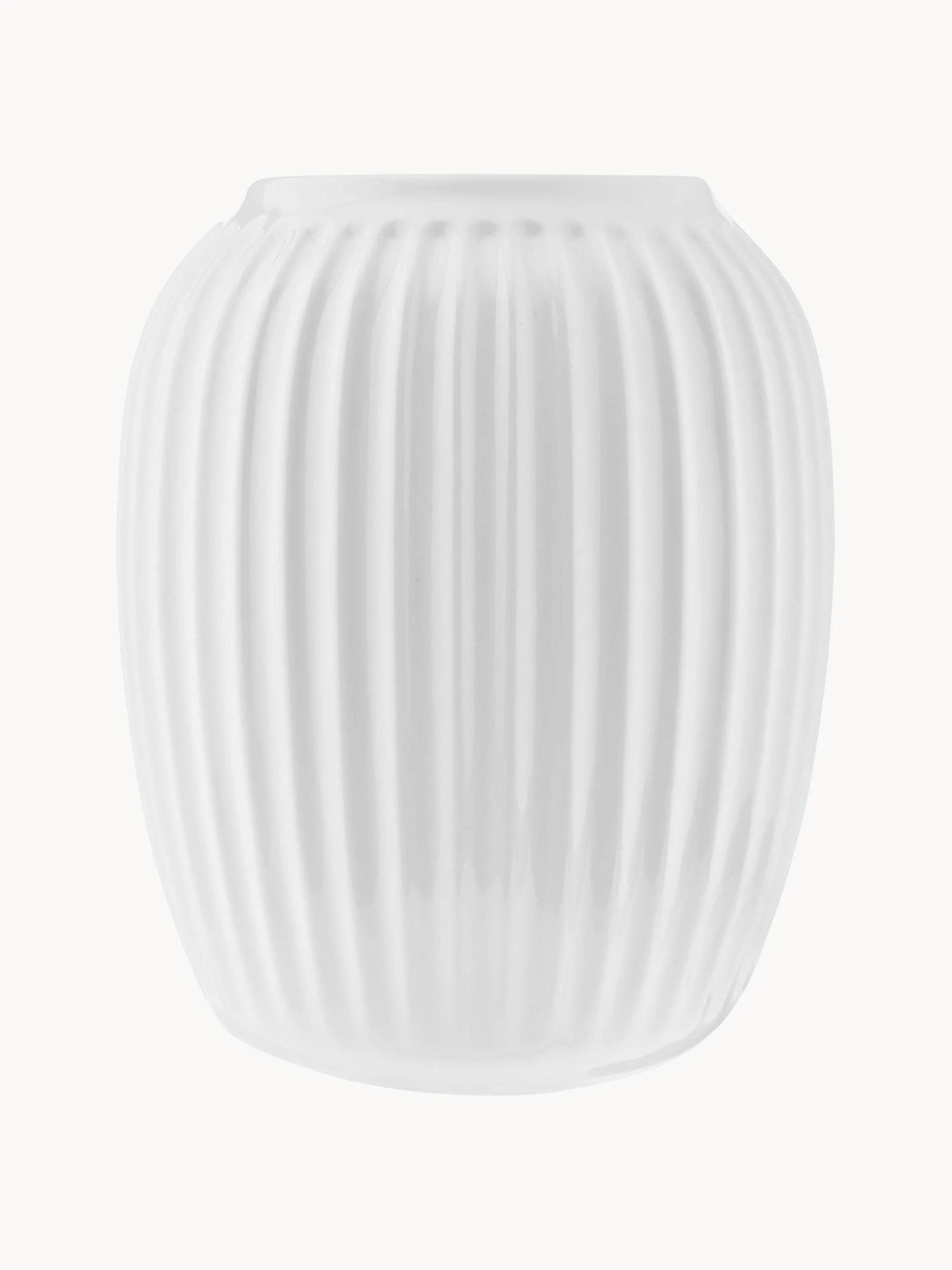 Handgefertigte Porzellan-Vase HammershØi, H 20 cm
