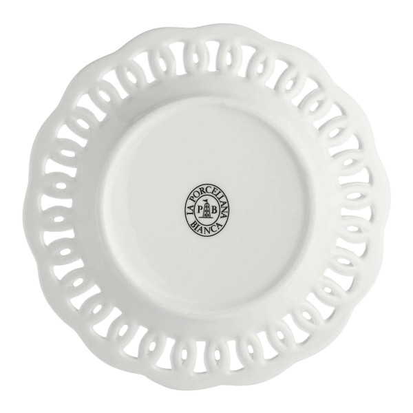 Rzeźbiony talerz Firenze - Biały, 10 cm