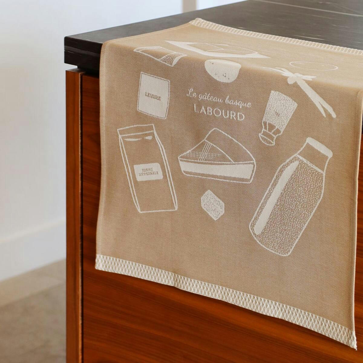 KONTATU 7 PROVINCES - Essuie-mains coton Beige 45x60 cm