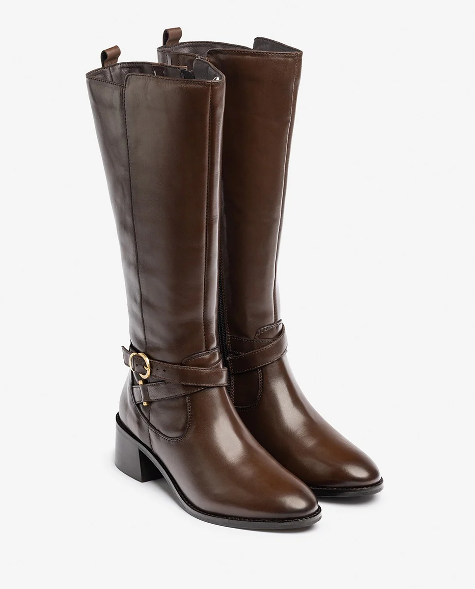 Bota de tacón LOP-406 marrón