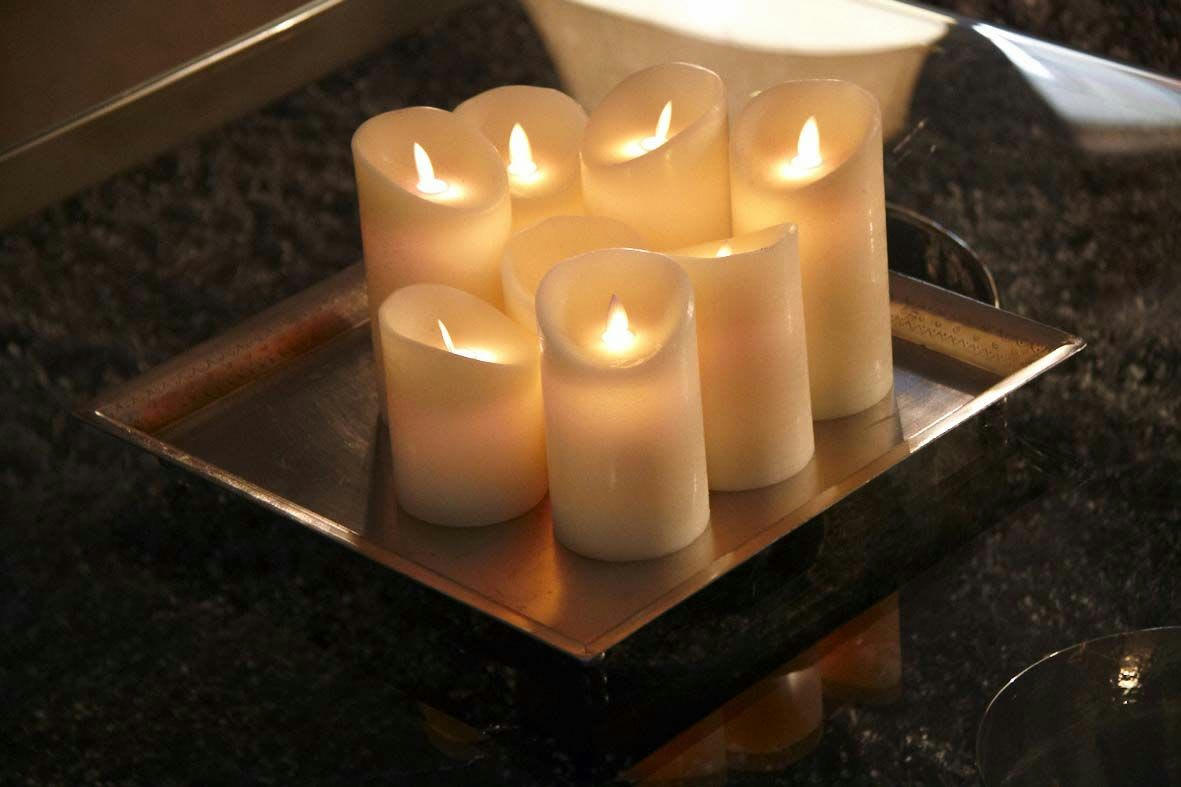 - Coffret 3 bougies à led parfumées avec télécommande vanille