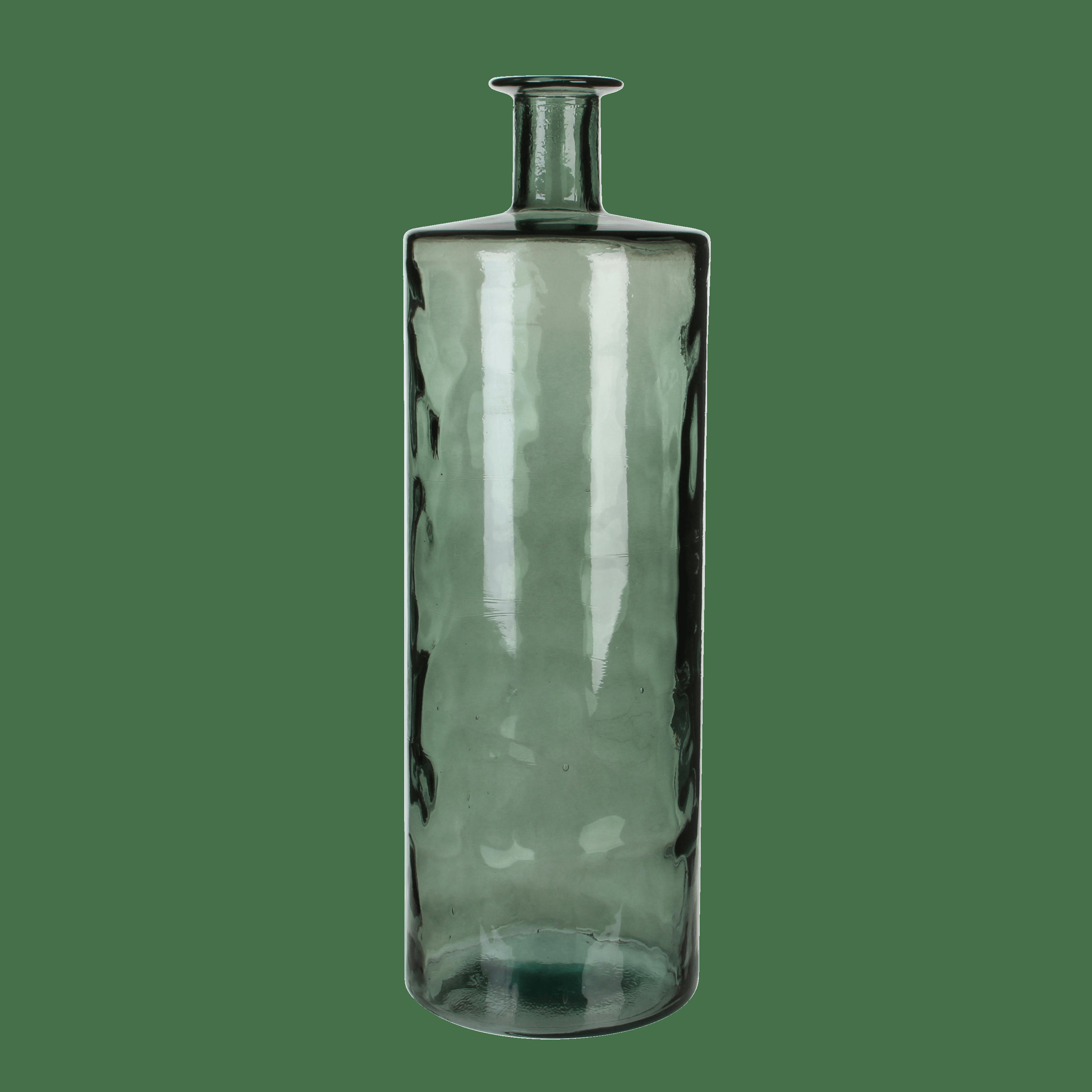 GUAN - Vase bouteille en verre recyclé vert H75