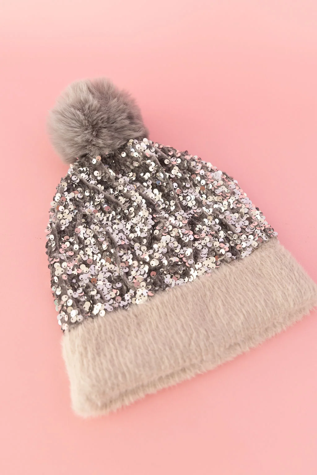 Glitzy Beanie in Grey