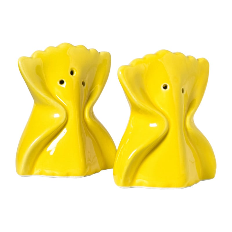 Zoutvaatje pasta farfelle - geel - 8x6.5x4.5 cm