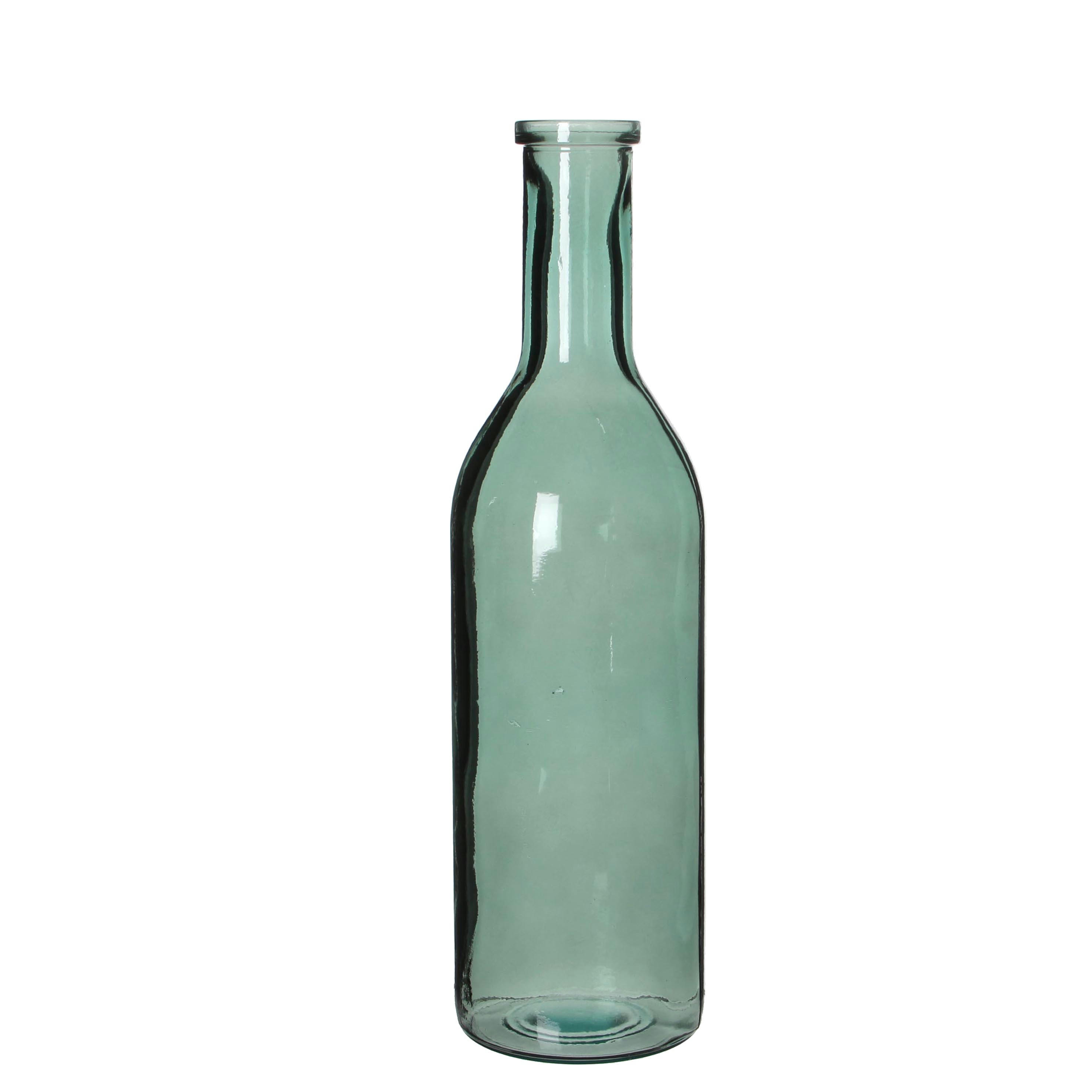 RIOJA - Vase bouteille en verre recyclé vert H50