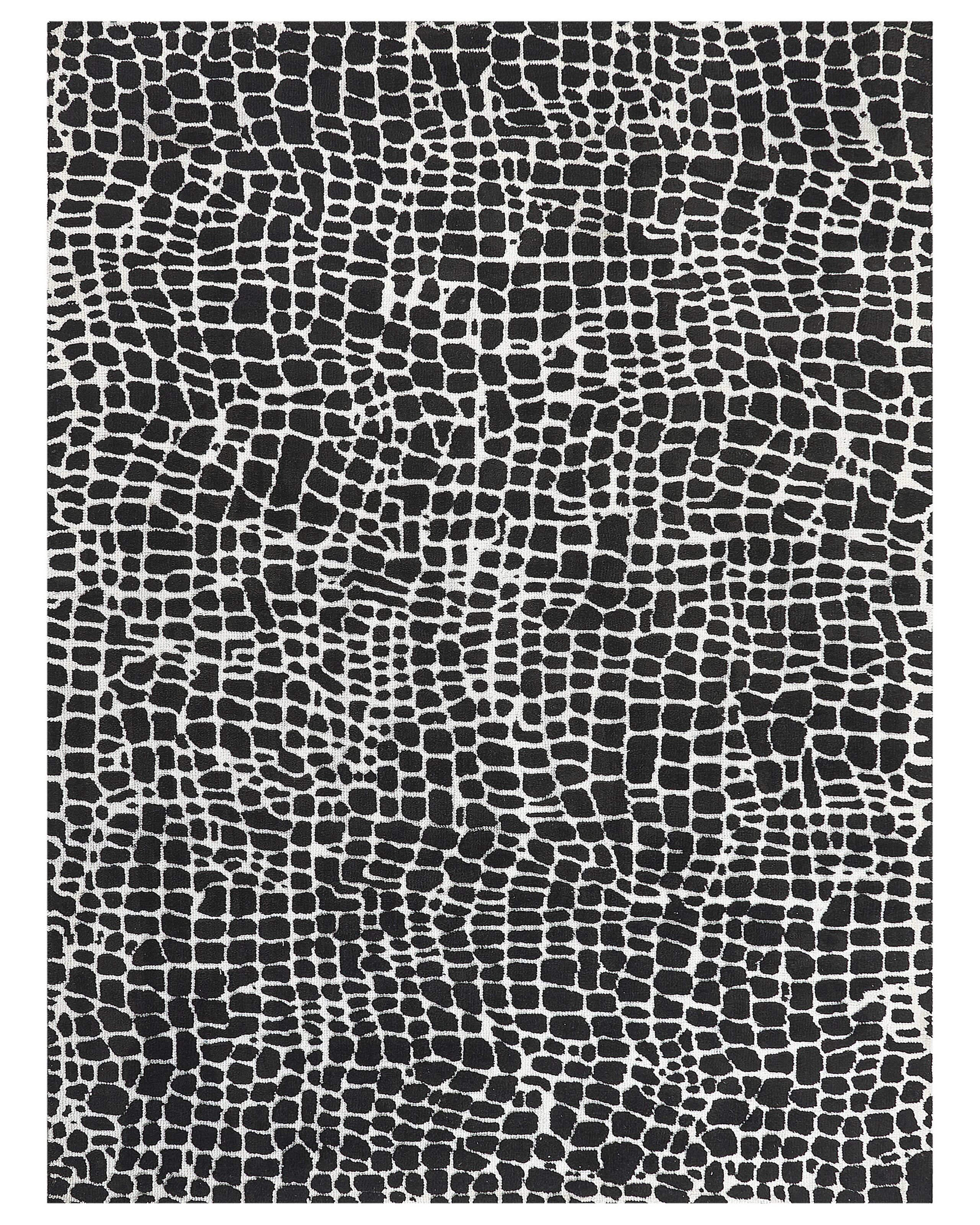 Dywan 300x400 cm czarno-biały
