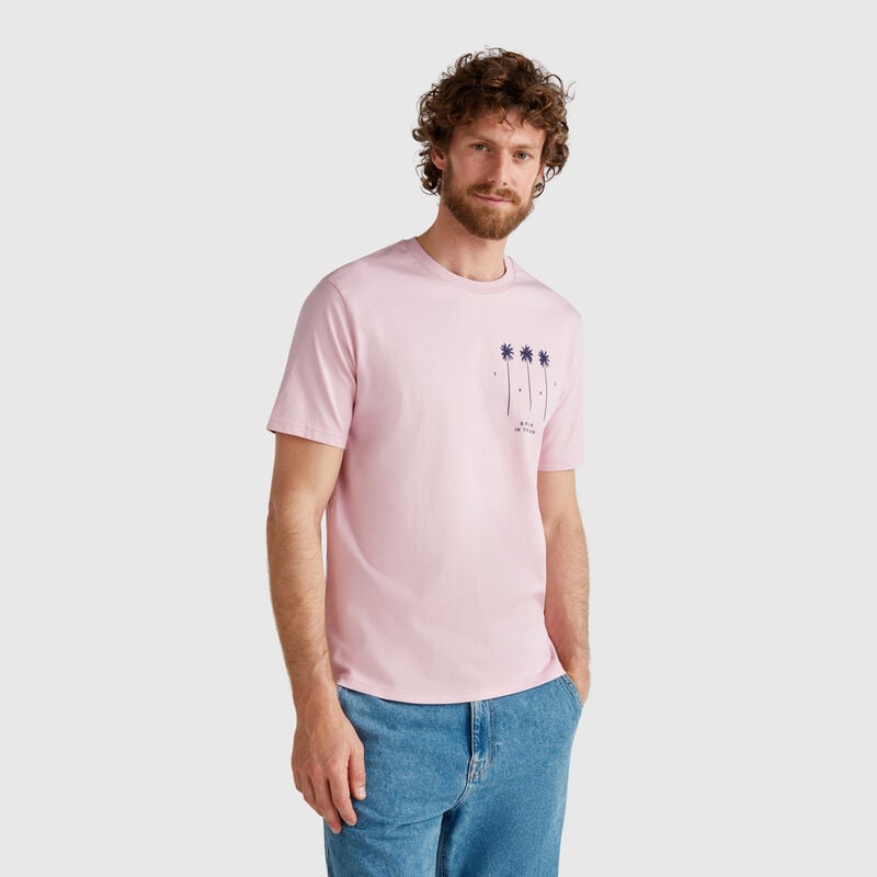 Pastel pink  t-shirt with graphic