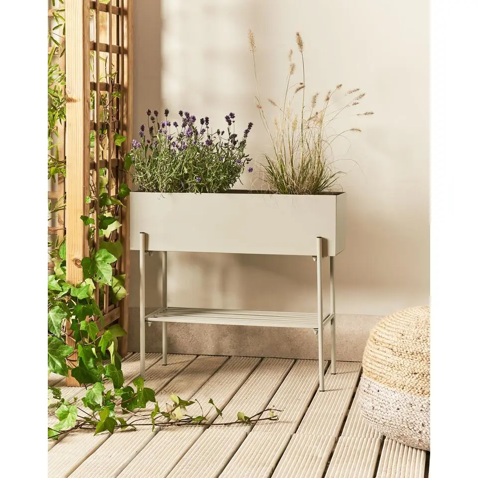 VINCA - Verhoogde plantenbak - Beige - Metaal