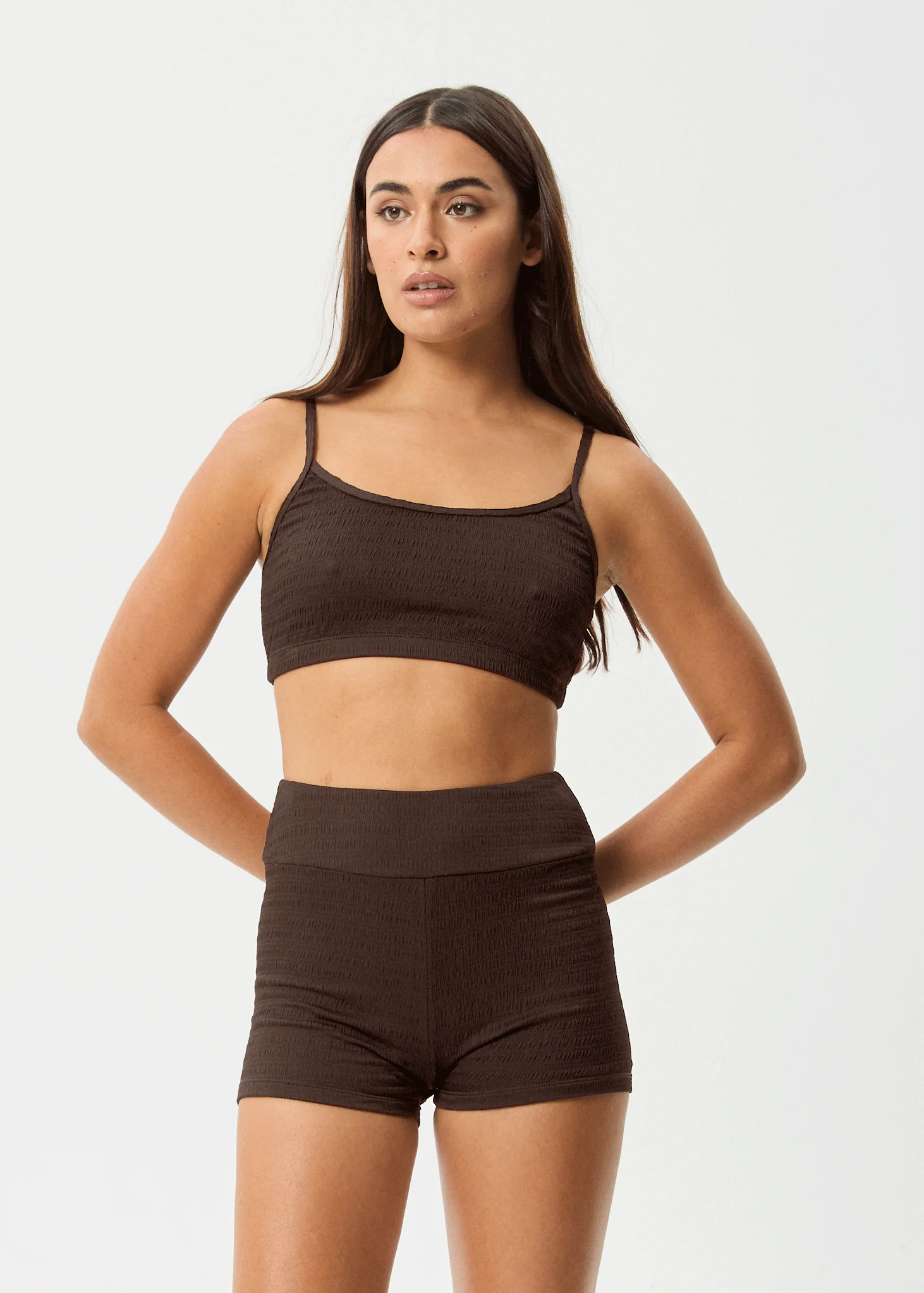 AFENDS Womens Cleo - Bikini Top - Coffee