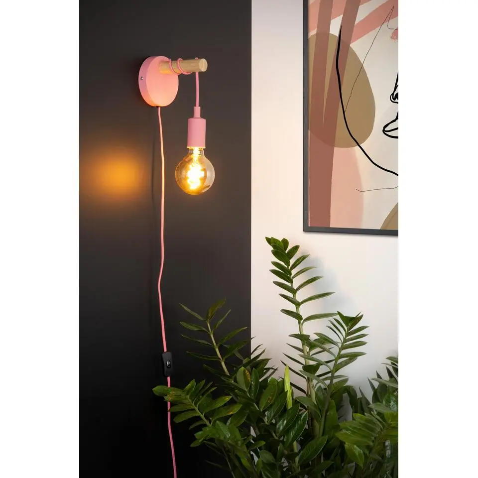 Lucide POLA Wandlamp - Roze