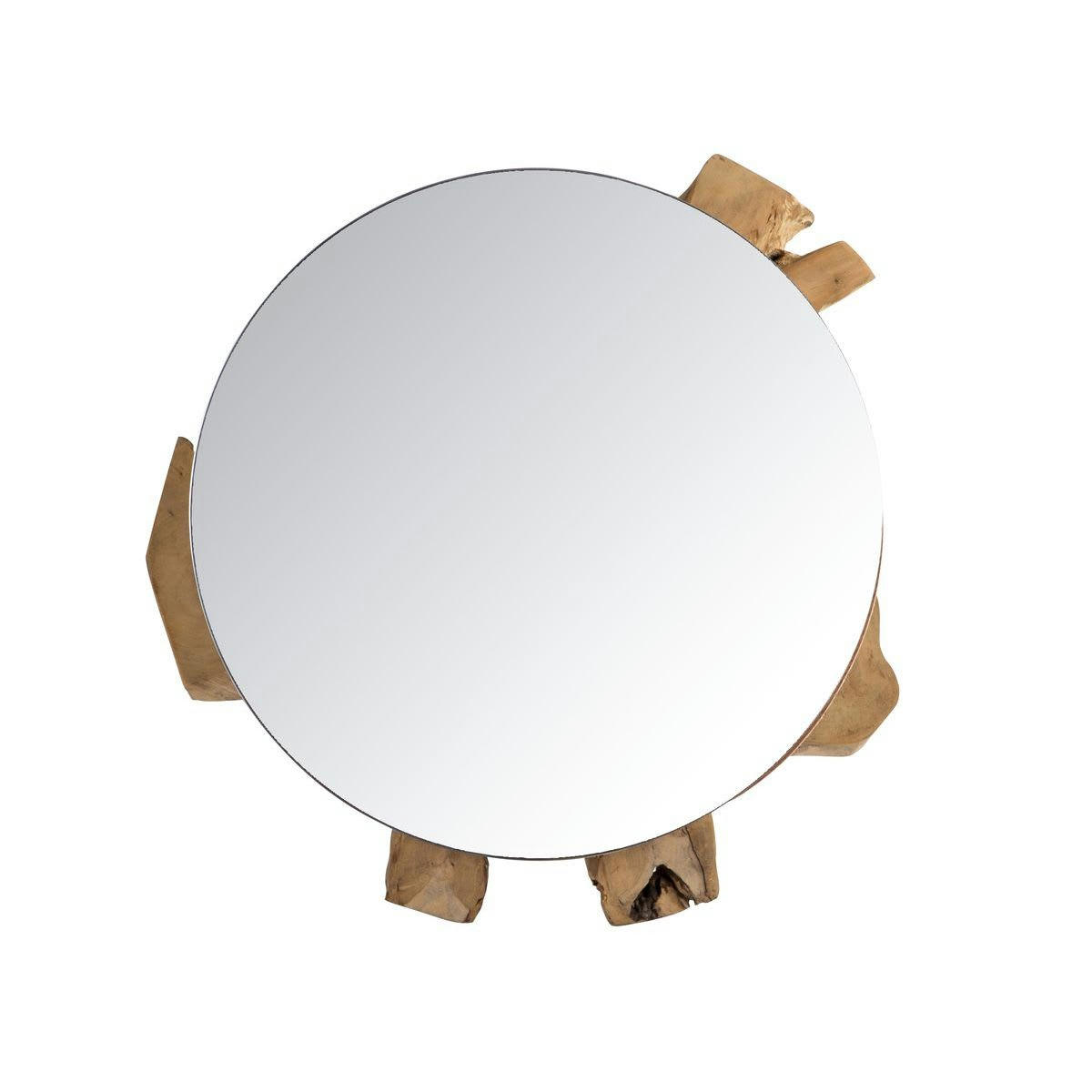 MOON - Miroir en teck Ø50/60cm