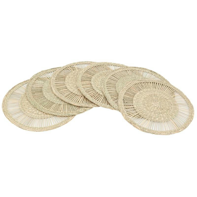 - Sets de table en jonc de mer naturel ajouré