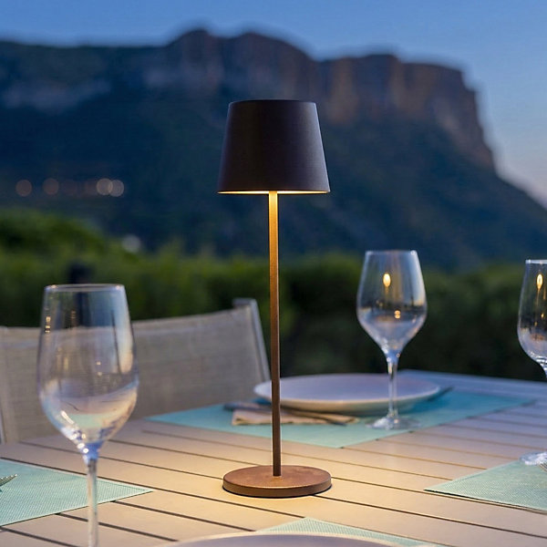 Lampe de table sans fil KELLY Rouille H38cm