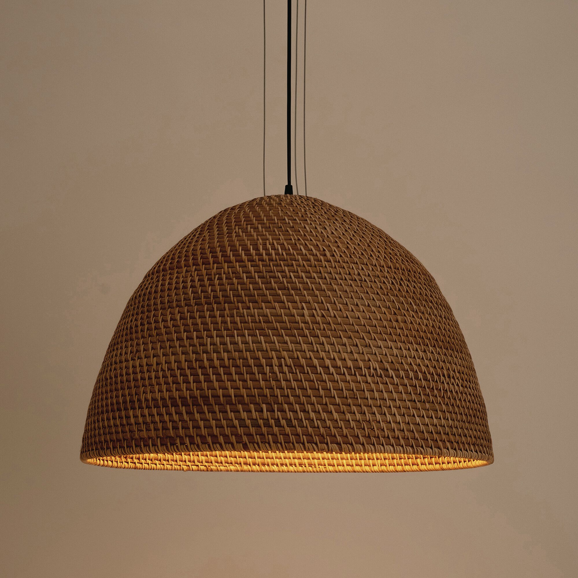 ANIA - Suspension électrifiée en rotin D60cm - naturel