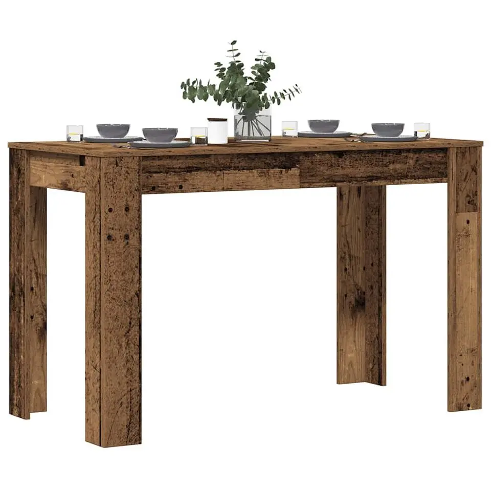 vidaXL Eettafel - Rechthoekige tafel - Oud hout - Bewerkt hout - 120x60 cm