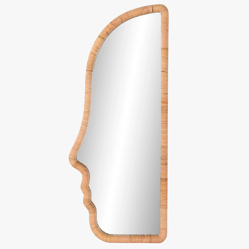 Espelho Rosto Rattan 50x120 PALHA