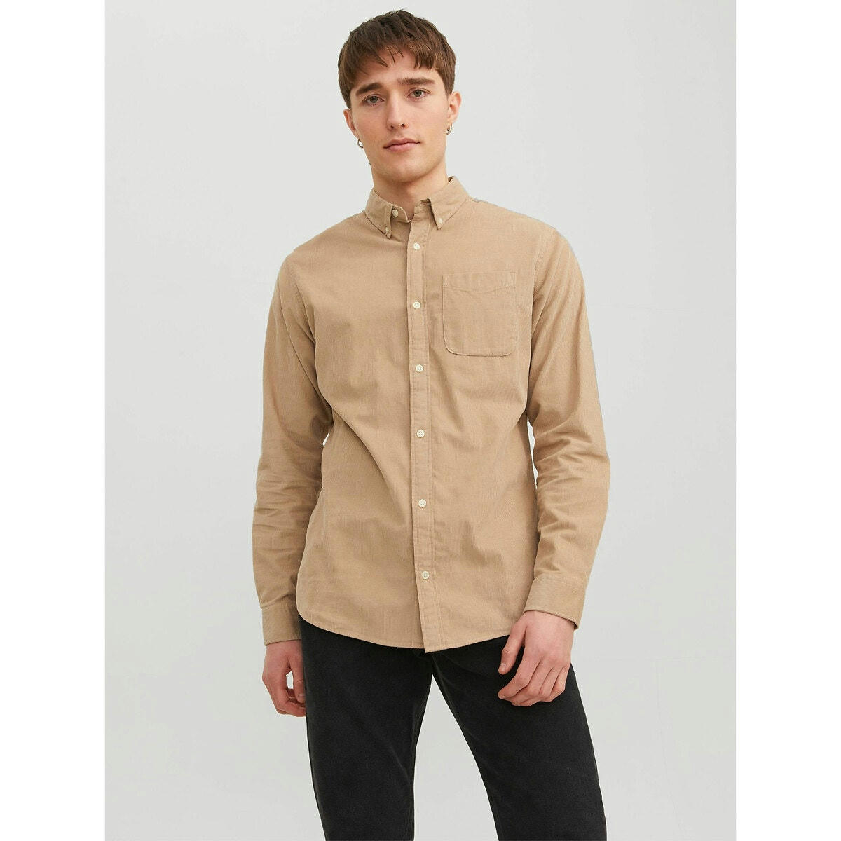 Chemise unie en velours Jjeclassic