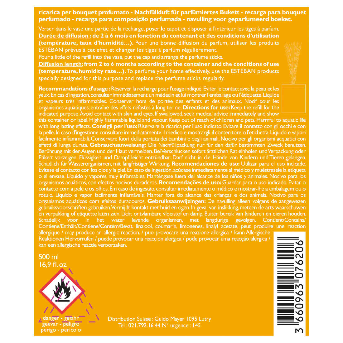 AMBRE - Recharge bouquet 500ml