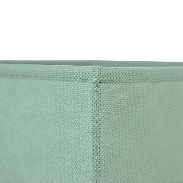 Boîte de rangement carrée en textile Mixxit coloris vert clair