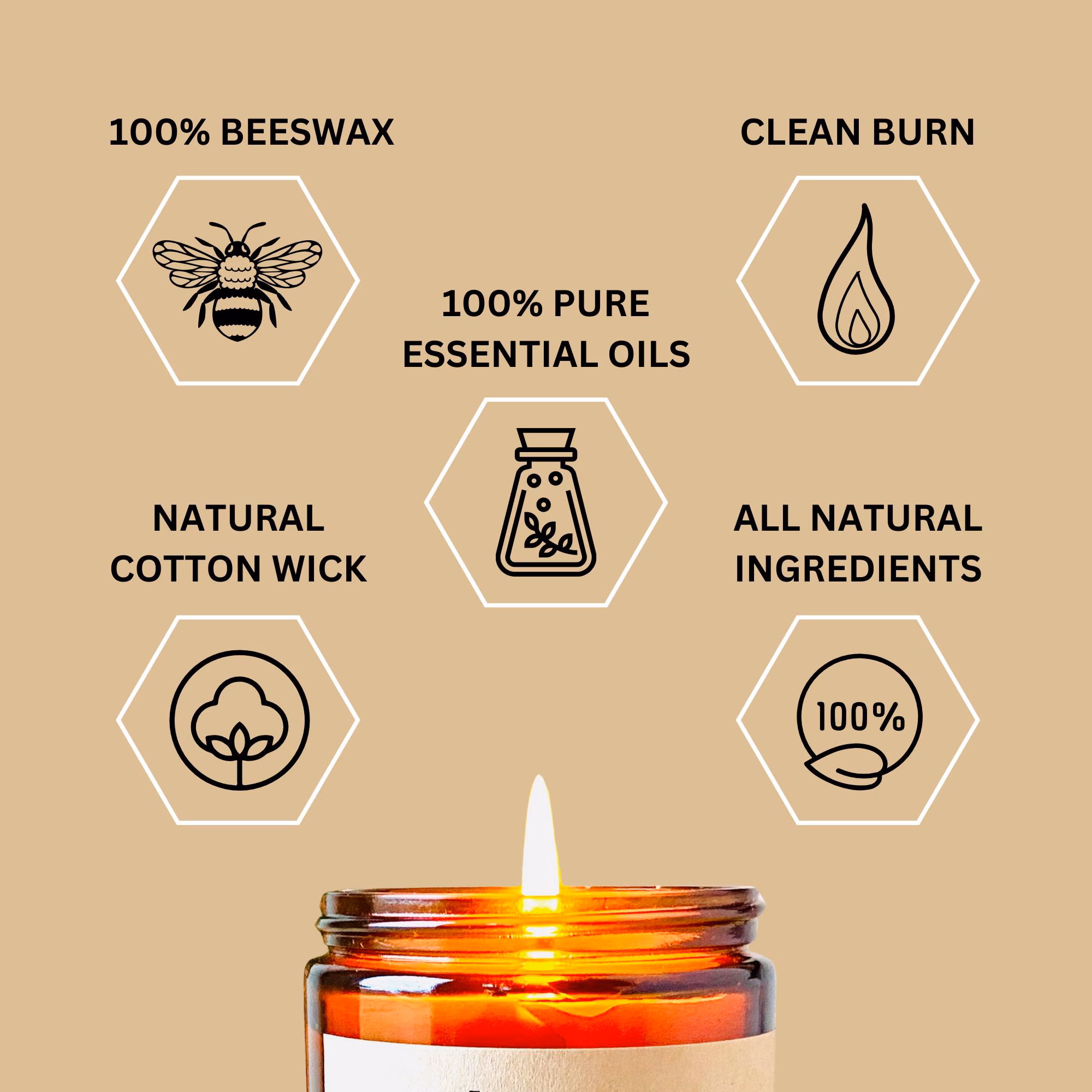 Essential Oil Beeswax Candles: Non-Toxic & Clean-Burning, Hand-Poured on Cape Cod, MA