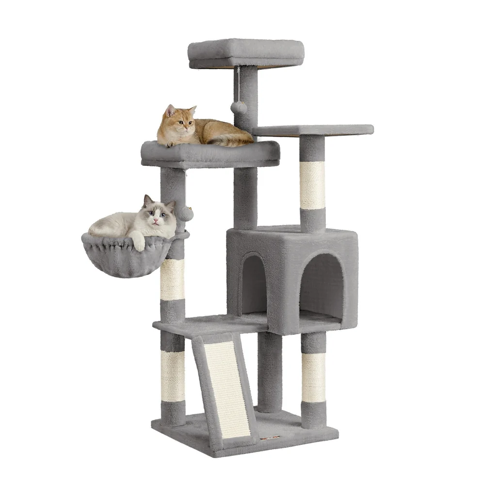 Arbre à chat avec griffoirs plateformes niche et panier