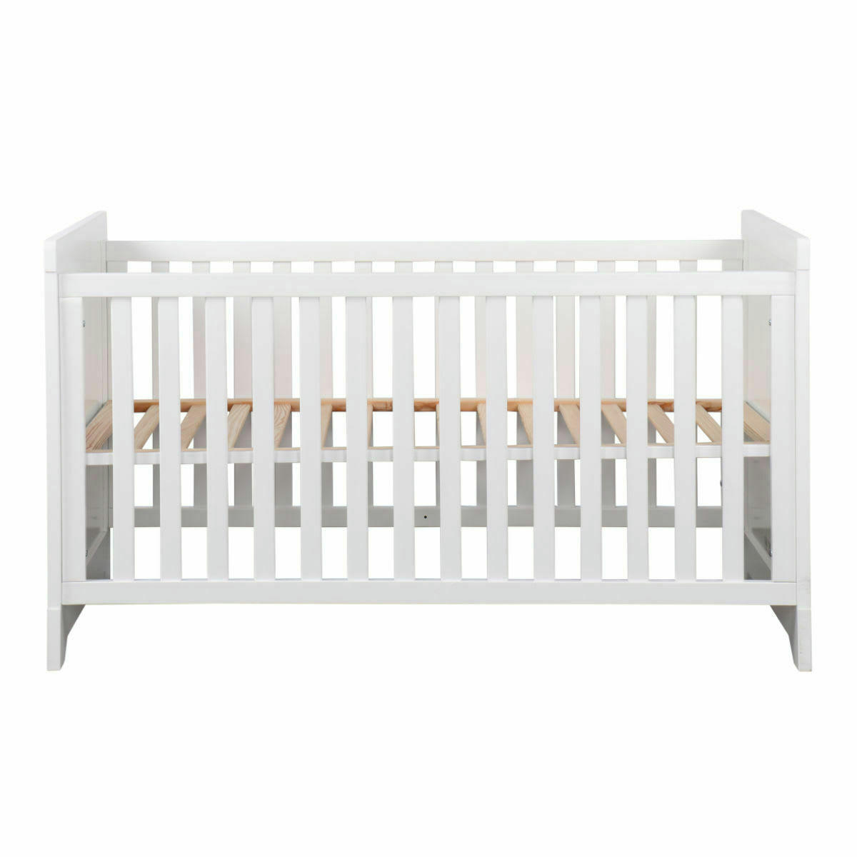 MONA - Pack lit bébé avec matelas 70x140 cm bois massif blanc