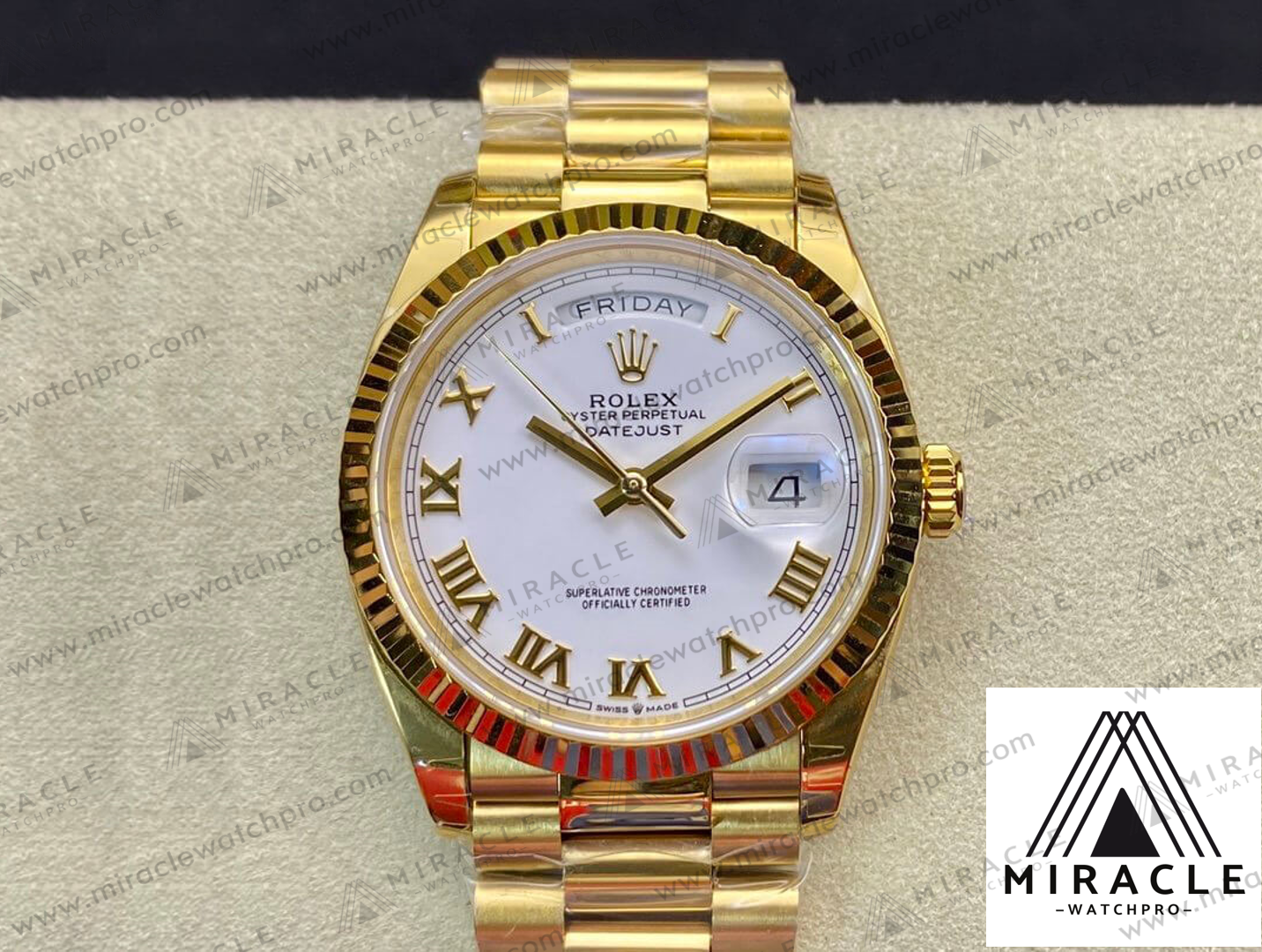 ROLEX-DAY DATE-REF.M128238-ELITE CLONE-36MM(White Dial)-Replica Watch