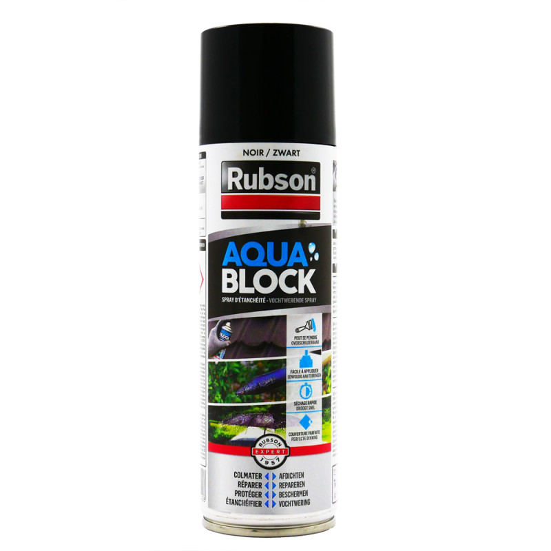 Spray d'étanchéité Aqua Block 300 ml noir RUBSON