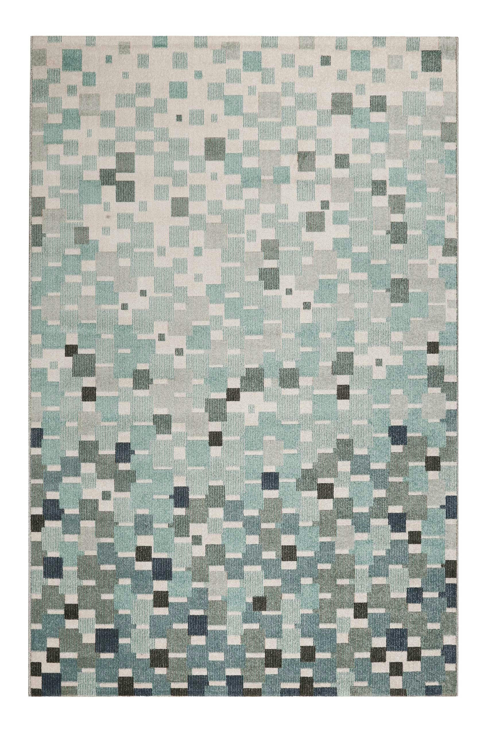 PACIFIC - Tapis intérieur/extérieur ras motif graphique bleu 200x290