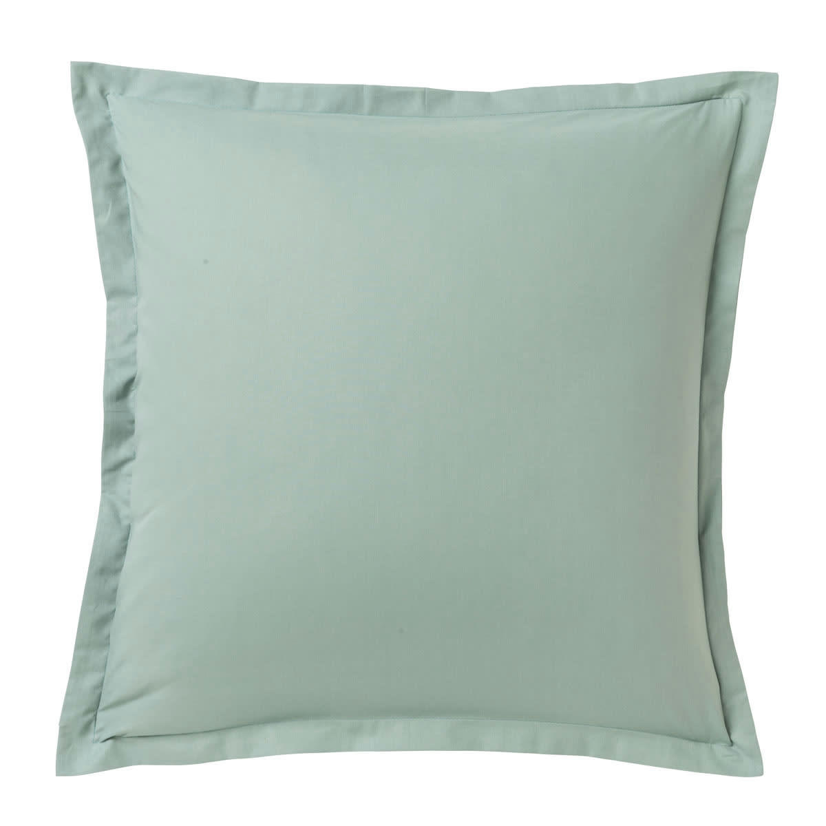 LES UNIS - Taie d'oreiller unie en coton vert de gris 63x63